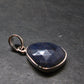 Gem Blue Sapphire Corundum Crystal Silver Pendant From India - 1.0" - 11.51 Carats