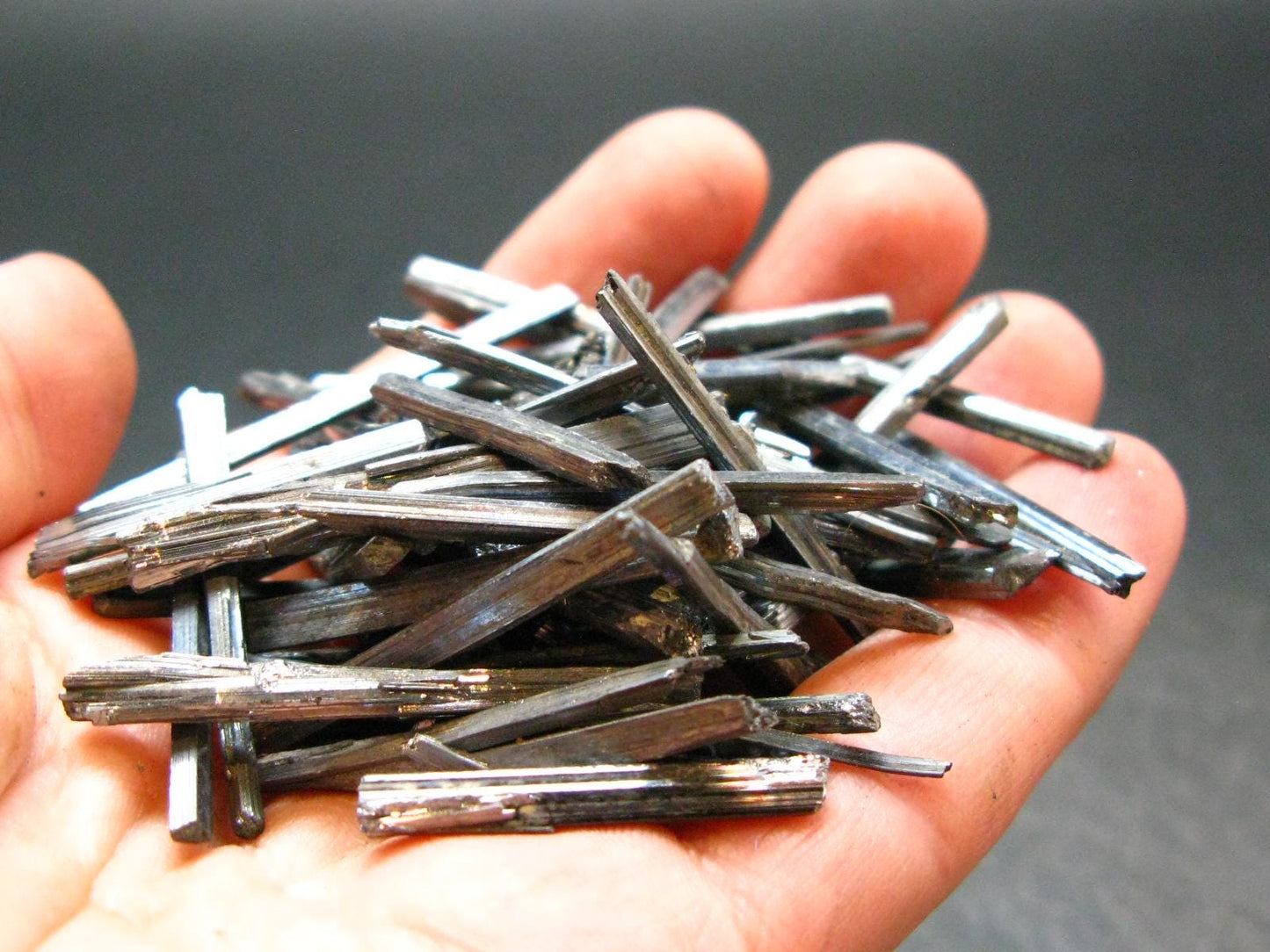 Lot of 100 Large Stibnite Crystals from China - 47.0 Grams