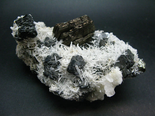 Pyrrhotite Galena Sphalerite Quartz Calcite From Russia - 4.5"