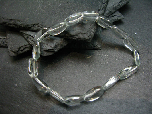 Prasiolite Green Amethyst Genuine Bracelet ~ 7 Inches ~ 10mm Tumbled Beads