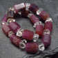 Ruby & Herkimer Diamond Genuine Bracelet ~ 7 Inches ~ 10mm Facetted Beads