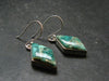 Quantum Quattro Shattuckite Malachite Dioptase Chrysocola Silver Earrings from Namibia - 1.4" - 5.16 Grams