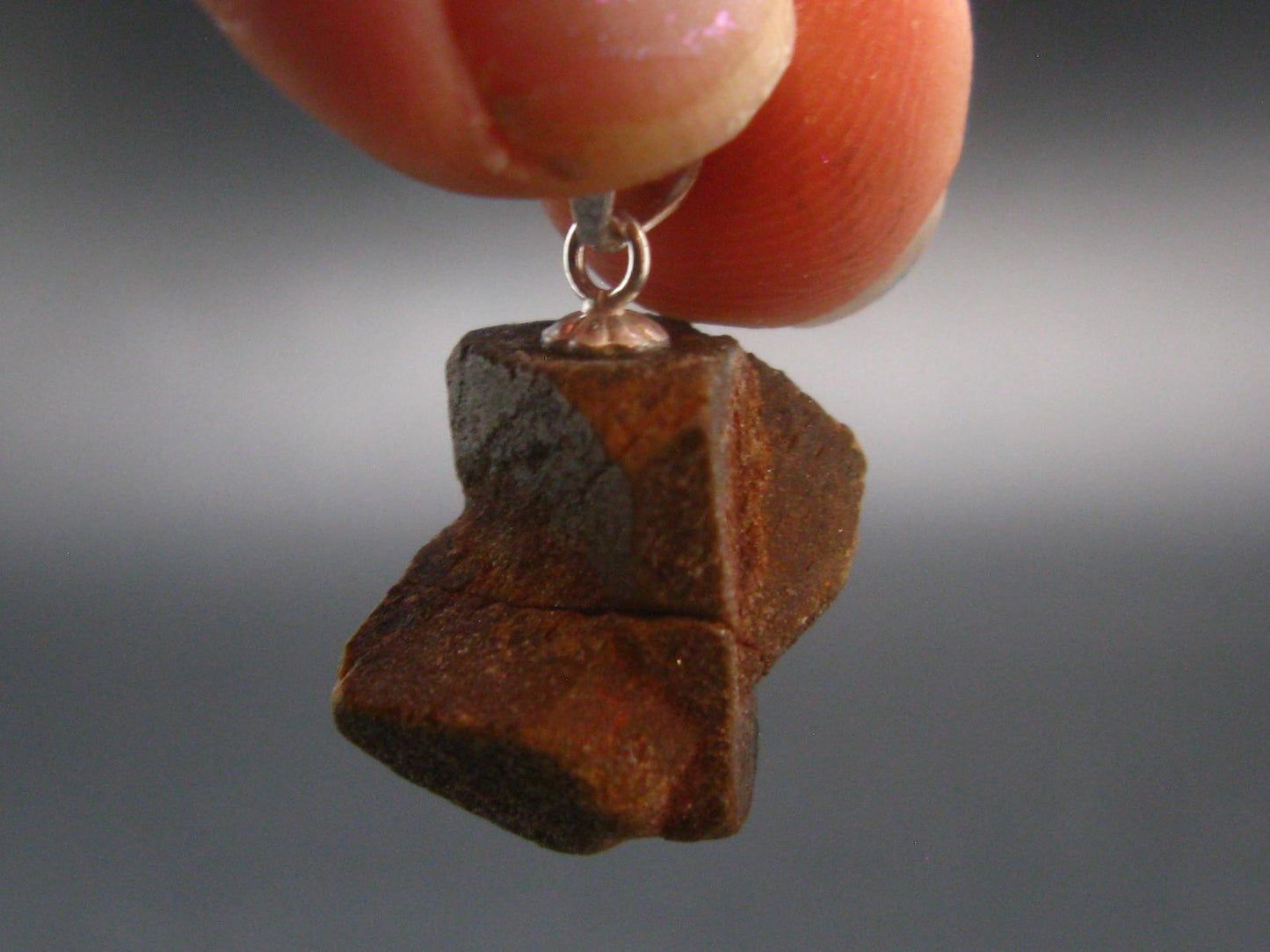 Staurolite Silver Pendant From USA - 0.8" - 3.55 Grams