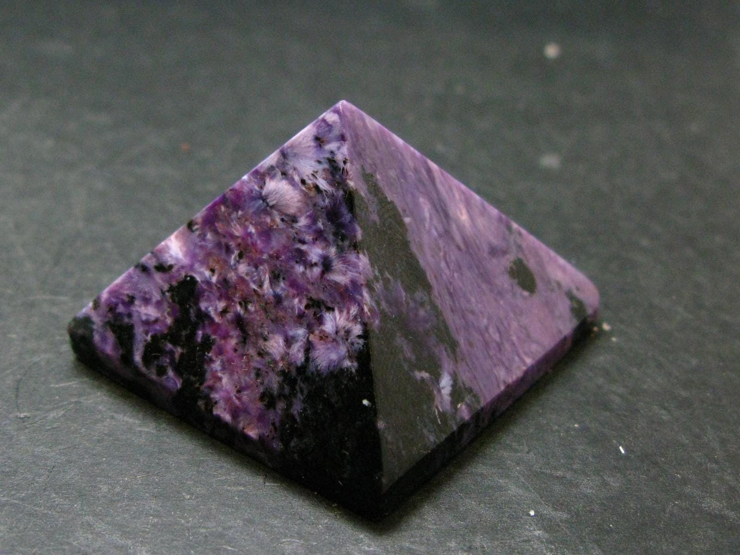 Rare High-Quality Charoite Pyramid From Russia - 1.6" - 55.32 Grams
