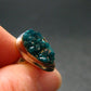 Emerald Green Dioptase Crystal Silver Ring from Congo - 4.53 Grams - Size 7