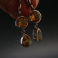 Faceted Golden Yellow Citrine 925 Sterling Silver Drop Earrings - 1.8"