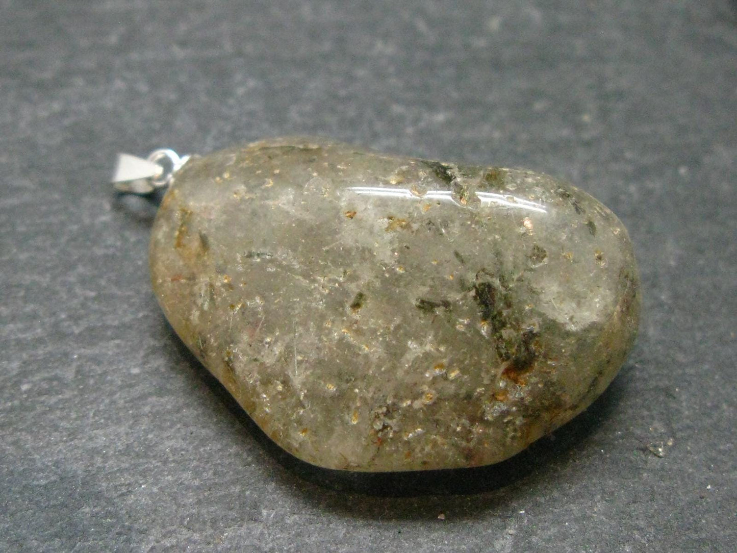 Rare Witches Finger Quartz Crystal Silver Pendant From Zambia - 1.6" - 14.58 Grams