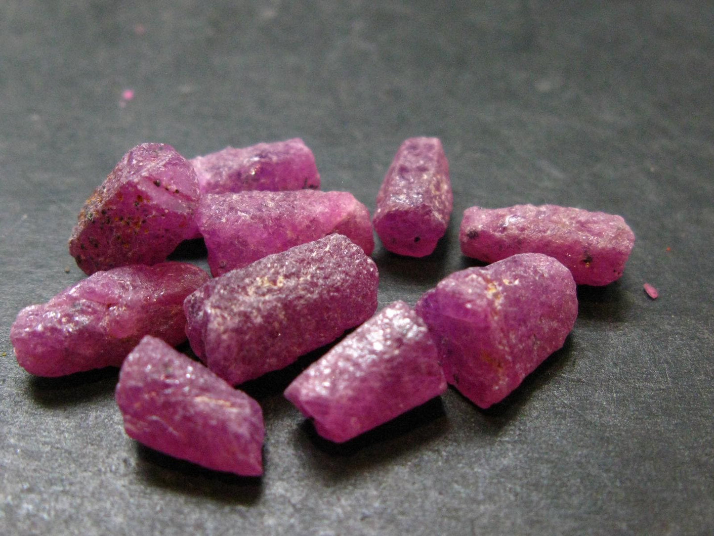 Lot of 10 Ruby Crystals from Winza Tanzania - 12.17 Grams