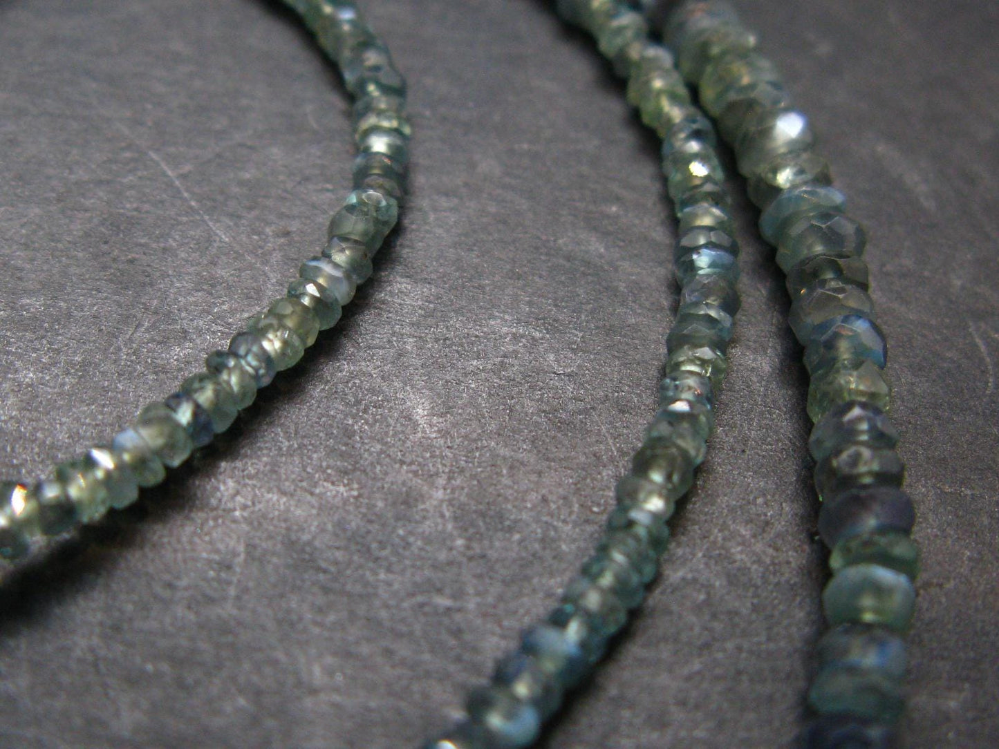 Extremely Rare Alexandrite Necklace - 19" - Rondelle Facetted Beads - 40 Carats