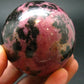 Pink Rhodonite Rodonite Sphere Ball From Canada - 2.2" - 343.56 Grams