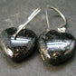 Very Rare Sterling Silver Nuumite Nuummite Earrings From Greenland