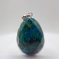 Natural Chrysocolla Pendant Blue Green Gemstone Silver Necklace Healing Crystal Jewelry Gift