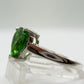 Green Helenite Heart Ring – Sterling Silver Romantic Gemstone Statement Ring