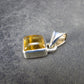 Imperial Topaz Crystal Silver Pendant from Brazil - 0.7" - 1.78 Grams