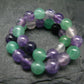 Fluorite, Green Aventurine & Amethyst Genuine Bracelet ~ 7 Inches ~ 6mm Round Beads