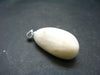 Very Rare White Cryolite 925 Silver Pendant from Greenland - 1.3" - 7.81 Grams