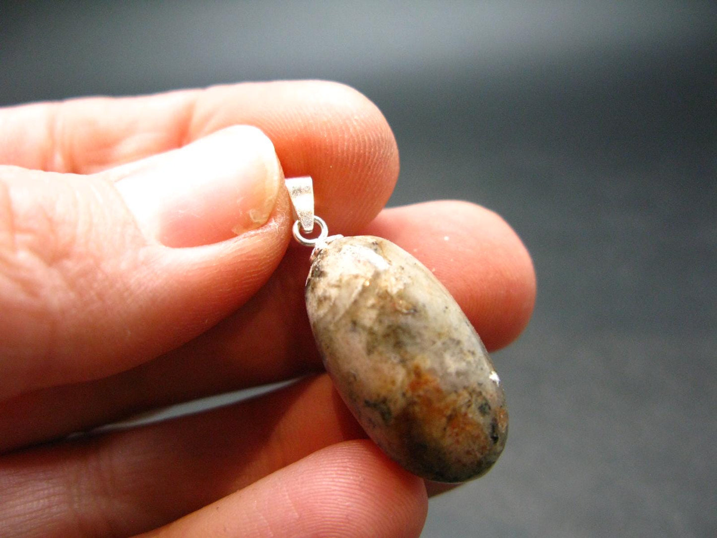 Rare Pink Tugtupite Sterling Silver Pendant From Greenland - 1.1" - 4.13 Grams