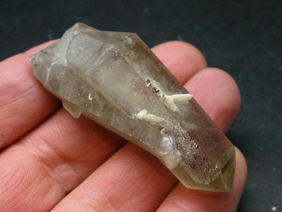 Bertrandite on Quartz cluster from Russia - 2.5"