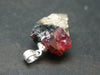 Ruby Crystal on Matrix Silver Pendant from Winza Tanzania - 1.0" - 2.42 Grams