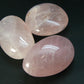 Lot of Three Rose Quartz Polished Palmstone From Madagascar