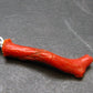 Rare Natural Red Coral Silver Pendant From Italy - 1.3" - 1.04 Grams
