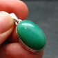 Rich Green Chrysoprase Silver Pendant From Australia - 1.2" - 4.73 Grams