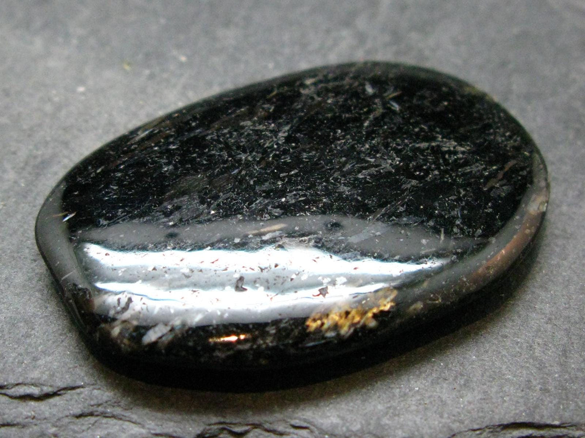 Rare Nuumite Nuummite Tumbled Stone From Greenland - 27.64 Grams - 1.9"