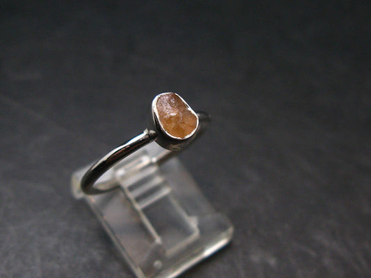 Hessonite Garnet Silver Ring From Canada - Size 7 - 1.93 Grams