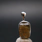 Large Natural Agni Gold Danburite Sterling Silver Pendant from Tanzania - 0.7" - 1.35 Grams