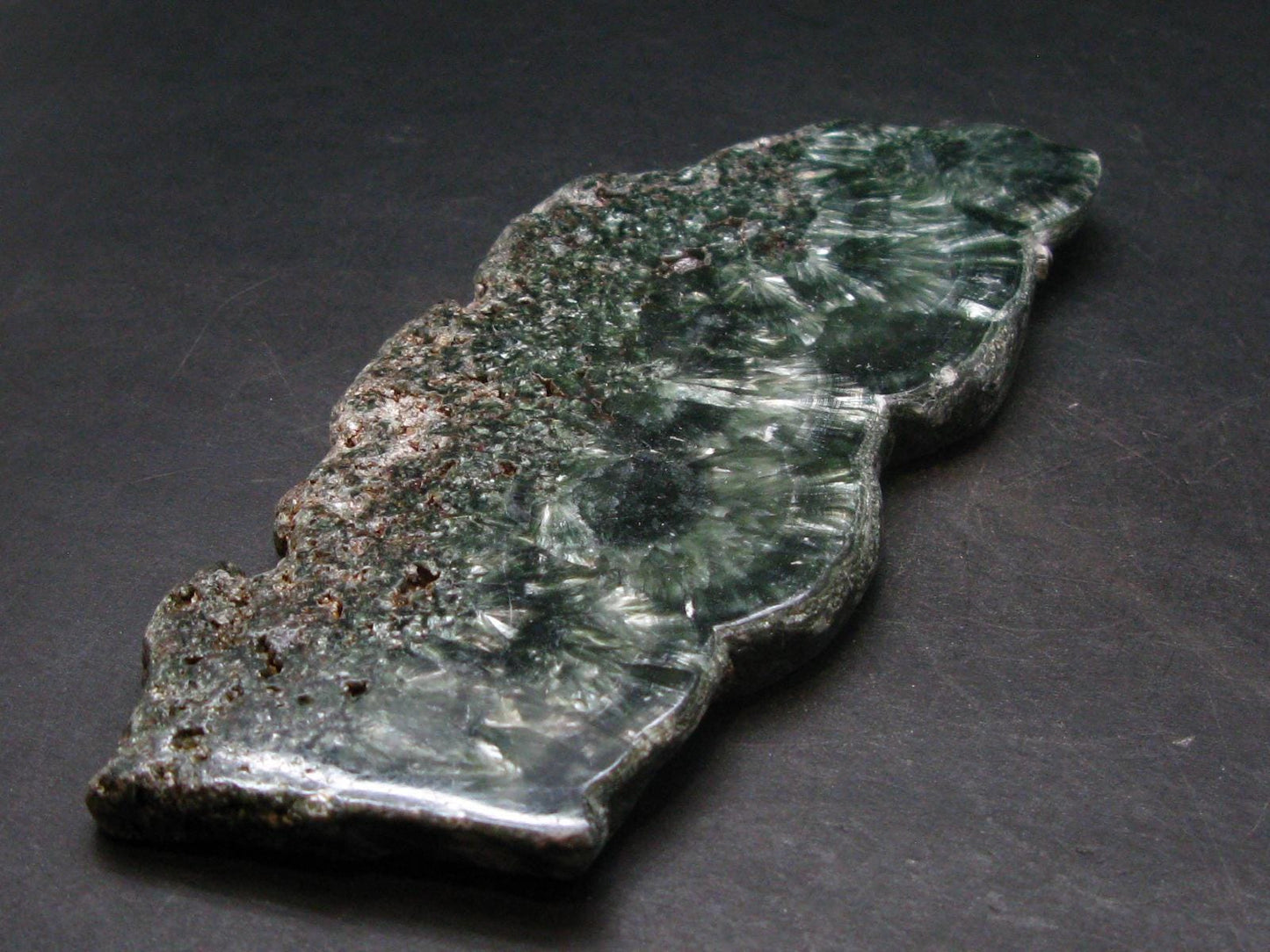 Nice Polished Seraphinite Clinochlore Stalactite Slab From Russia - 4.5" - 101.11 Grams