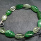 Green Garnet Tsavorite Genuine Bracelet ~ 7 Inches ~ 12mm Tumbled Beads