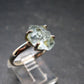 Raw Aquamarine Gem Sterling Silver Ring From Brazil - Size 9 - 3.10 Grams