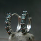 Genuine Alexandrite Gem Silver Earrings From Russia - 1.05 Grams