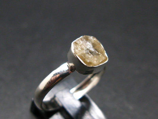 Rare Agni Gold Danburite Silver Ring From Tanzania - 1.89 Grams - size 8