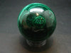 Amazing Rich Vivid Vibrant Green Malachite Sphere Ball From Congo - 2.1"