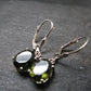 Moldavite Tektite Silver Earrings from Czech Republic - 2.79 Grams