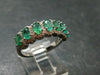 Emerald Faceted Silver Ring from Colombia - 4.40 Grams Total - Size 7.5