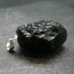 Tibetan Black Tektite Silver Pendant From Tibet - 1.1" - 5.74 Grams