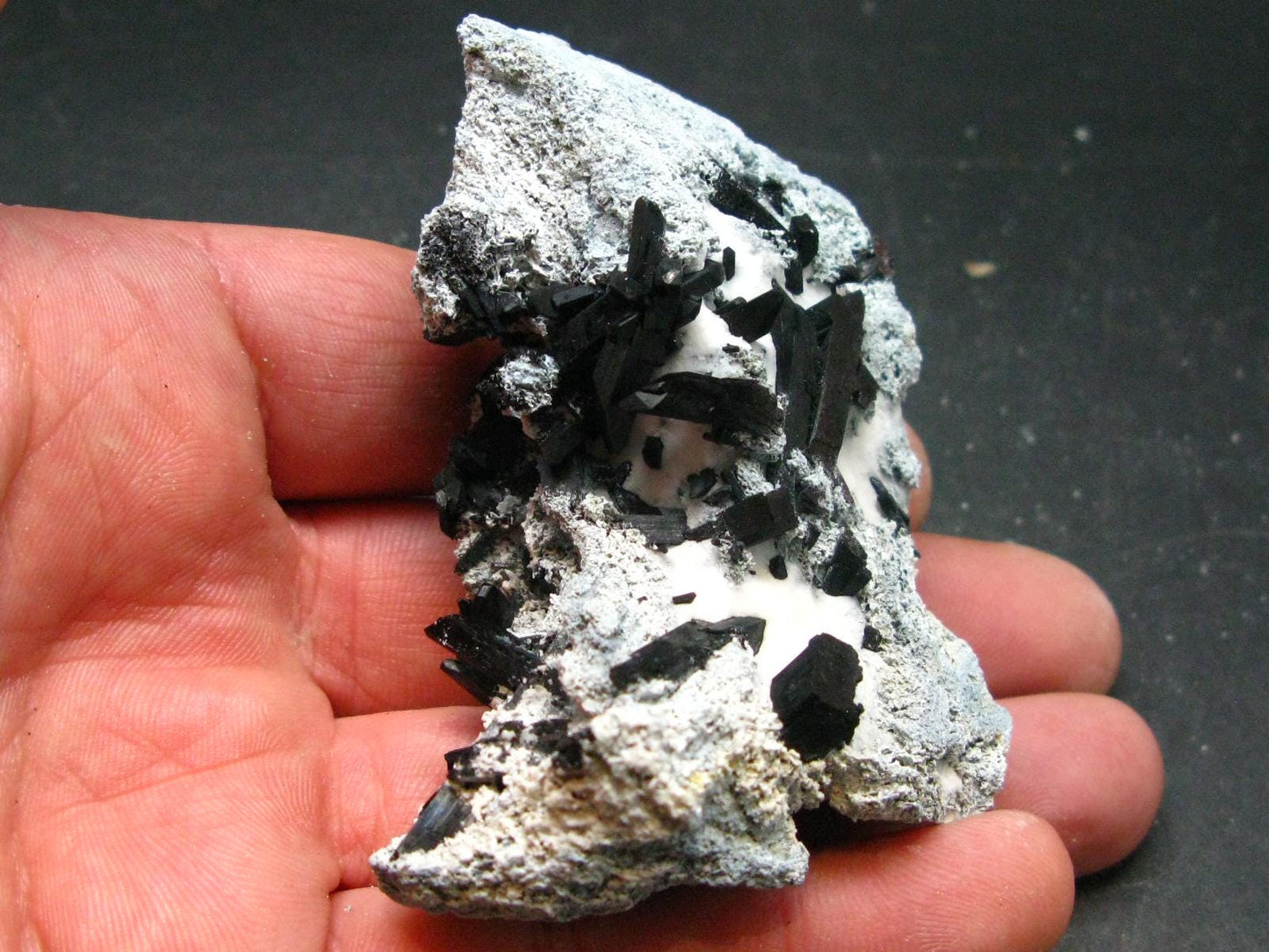Neptunite on Natrolite Cluster From California - 3.1"