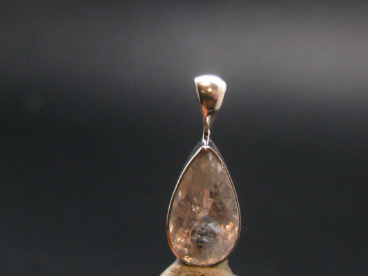 3.34 Carat Phenakite Phenacite Gem Sterling Silver Pendant from Russia - 0.8" - 1.69 Grams