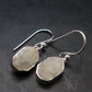 Very Rare White Cryolite 925 Silver Earrings from Greenland - 1.0" - 3.0 Grams