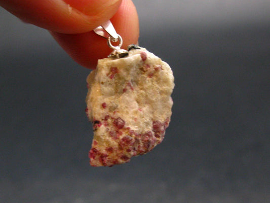 Rare Kakortokite Silver Pendant From Greenland - 2.79 Grams - 1.1"