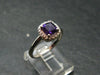 Siberian Amethyst!! Natural Faceted Rich Purple Amethyst 925 Silver Ring with CZ - 2.34 Grams - Size 7