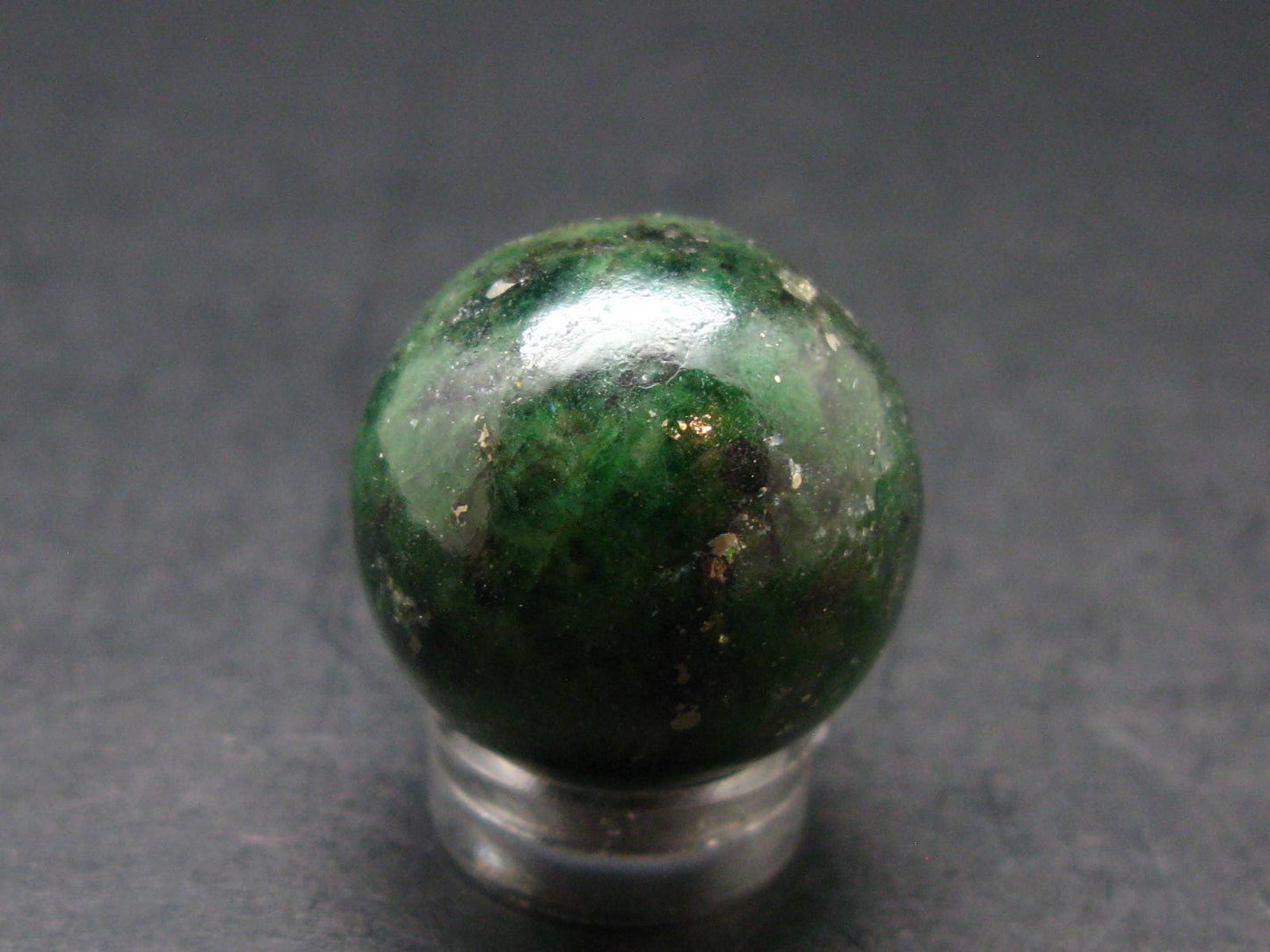Gem Tsavorite Garnet Sphere Ball From Tanzania - 18.64 Grams - 0.8"