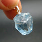 Natural Blue Topaz Crystal Silver Pendant From Russia - 0.9" - 26.45 Carats