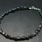Raw Black Diamond Genuine Bracelet ~ 7 Inches ~ 6mm Crystal Beads