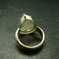 Natural Gem Raw Libyan Desert Glass Tektite Sterling Silver Ring from Libya - Size 6 - 9.03 Grams