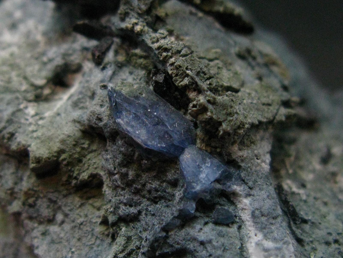 Benitoite and Neptunite on Natrolite Cluster From California - 3.5" - 50.05 Grams