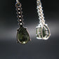 Moldavite Tektite Silver Earrings from Czech Republic - 3.83 Grams