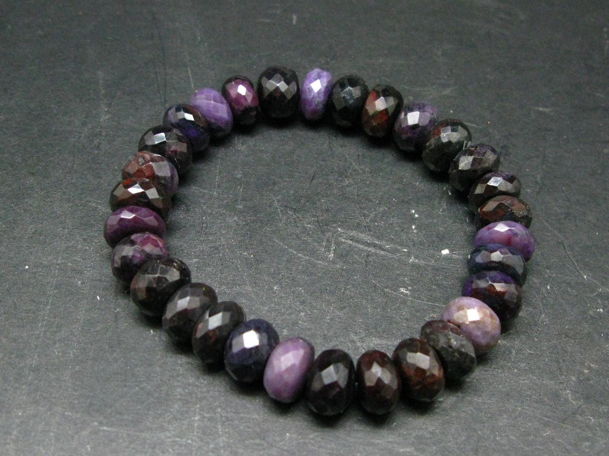 Sugilite Genuine Bracelet ~ 7 Inches ~ 10mm Rondelle Beads